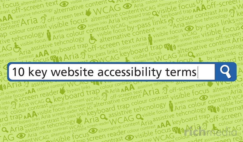 search bar searching with 10 key website accessibility terms