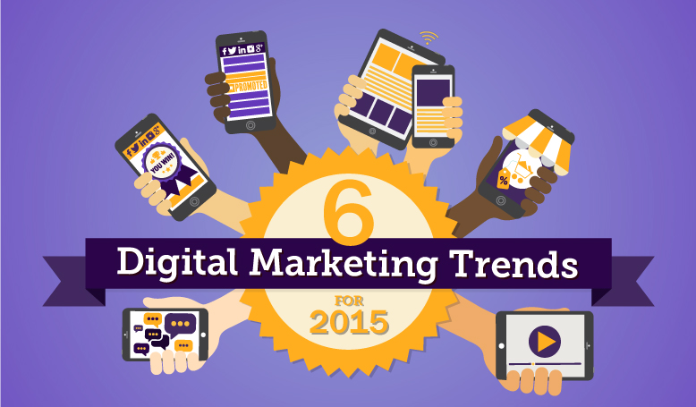6 digital marketing trends for 2015 title with hands holding phones