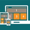 A diagram explaining how adaptive design works across a desktop computer, tablet and phone